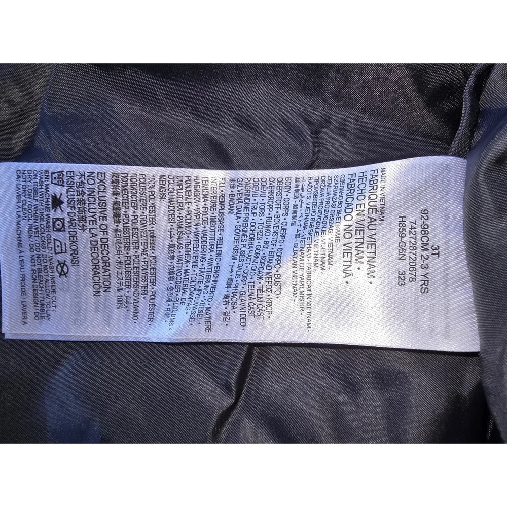 Nike Boys Puffer Jacket Winter Coat Dark Smoke‎ Gray Blue 3T NEW - Picture 7 of 10